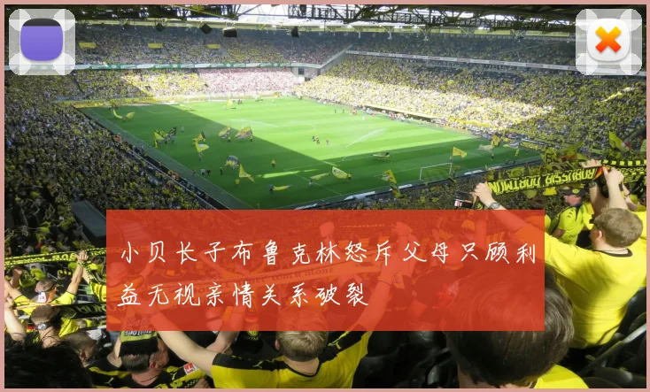 小贝长子布鲁克林怒斥父母只顾利益无视亲情关系破裂